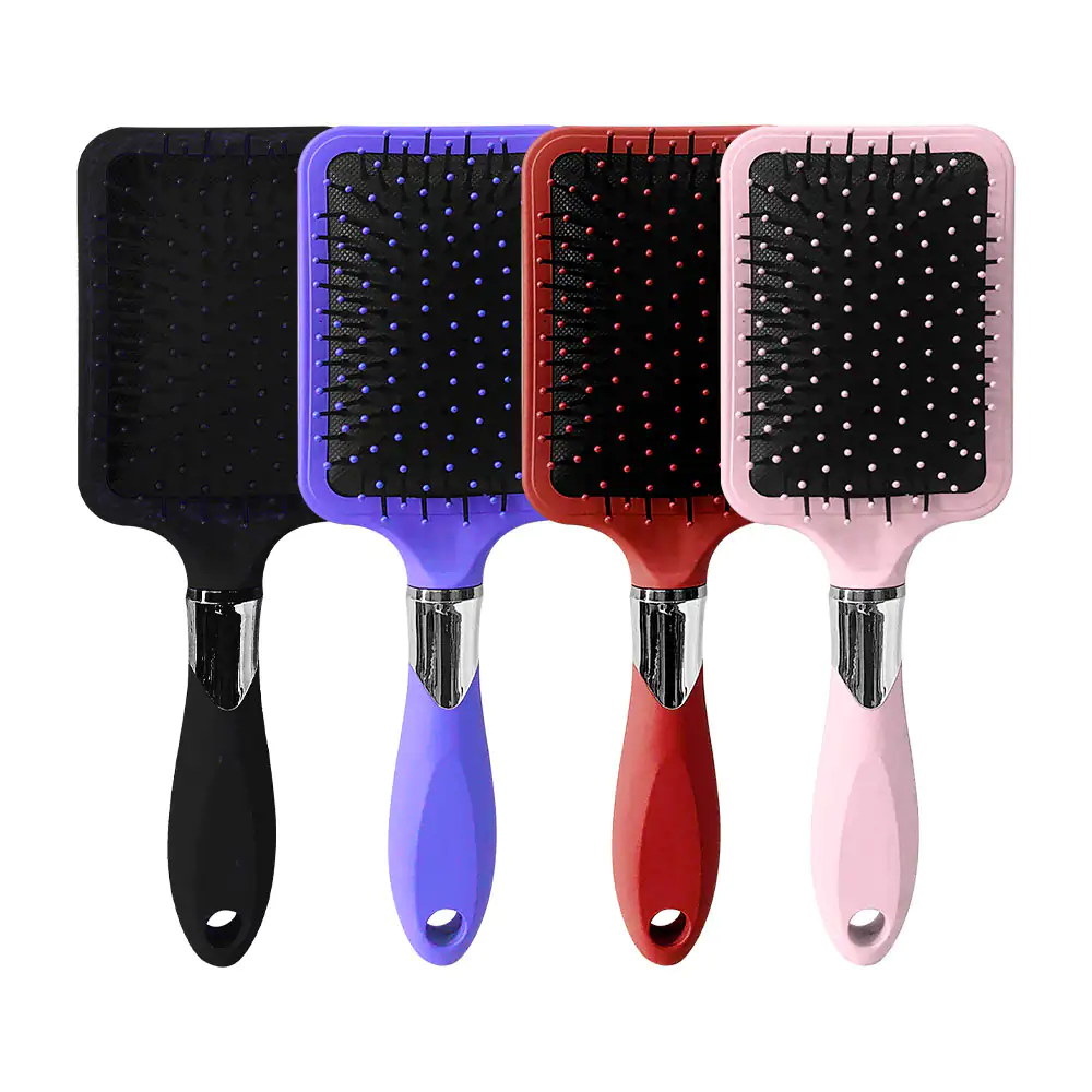 Cepillo rectangular mango ergonómico, cerdas de plástico, variedad de colores / a622
