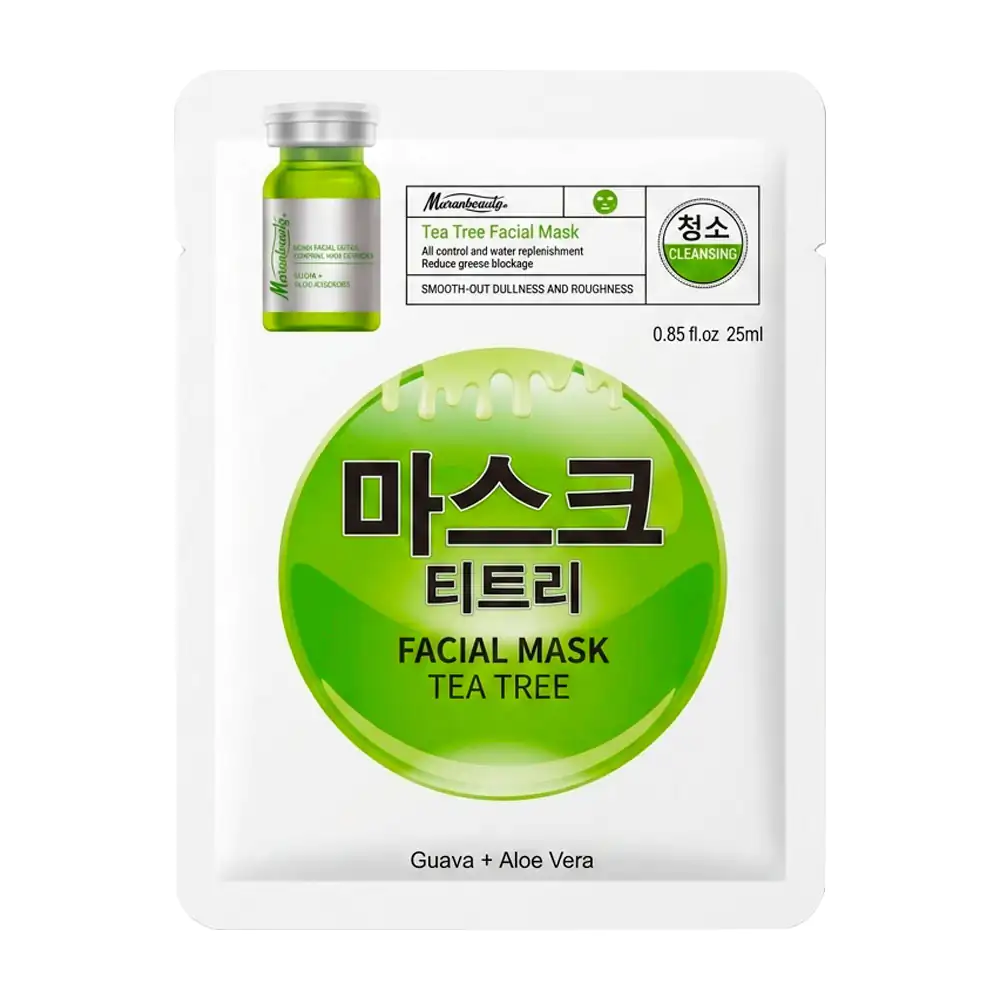 Mascarilla facial hidratante con esencia de árbol de té, guayaba + al…