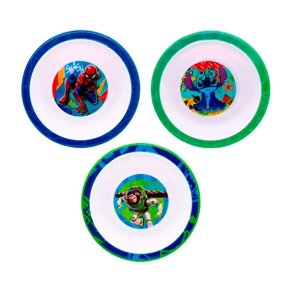 Tazón - bowl de melamina 16cm con temática de disney, variedad de diseños / abp/10.b