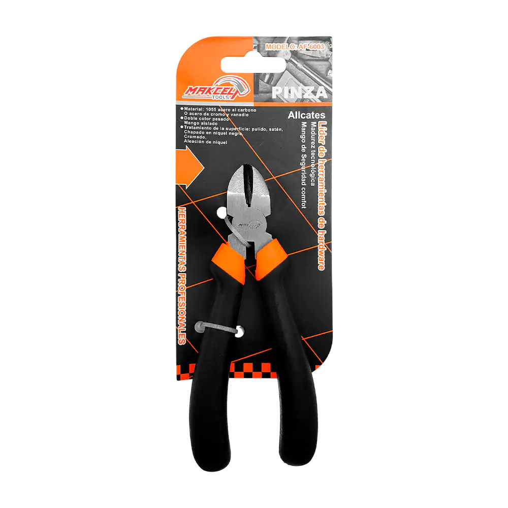 Pinza profesional para corte makcel tools de 6 pulgadas con agarre antideslizante 