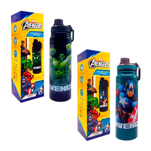 Termo de acero inoxidable con capacidad de 800ml y asa con temática d…