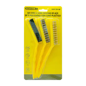 Blíster con 3 cepillos de metal bomvink de 9 pulgadas con cerdas de c…