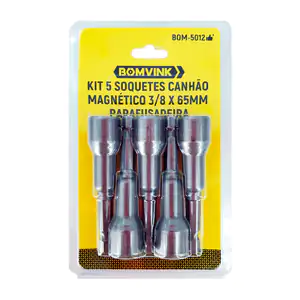 Blíster con 5 dados metálicos chicos bomvink de 3/8 x 65mm + punta im…