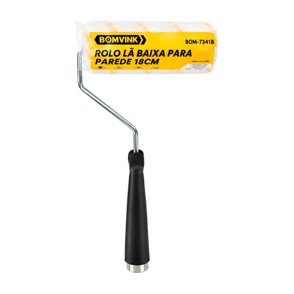 Rodillo bomvink de 18cm con felpa suave para pintar y mango de plásti…