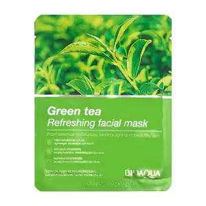 Mascarilla facial hidratante bioaqua con extracto de té verde 25ml