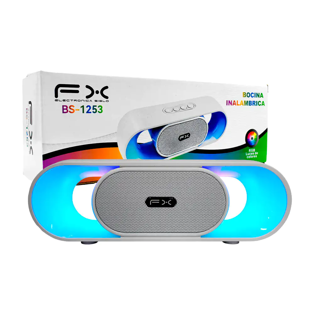 Bocina inalámbrica bluetooth ovalada, recargable fx con diseño futuri…