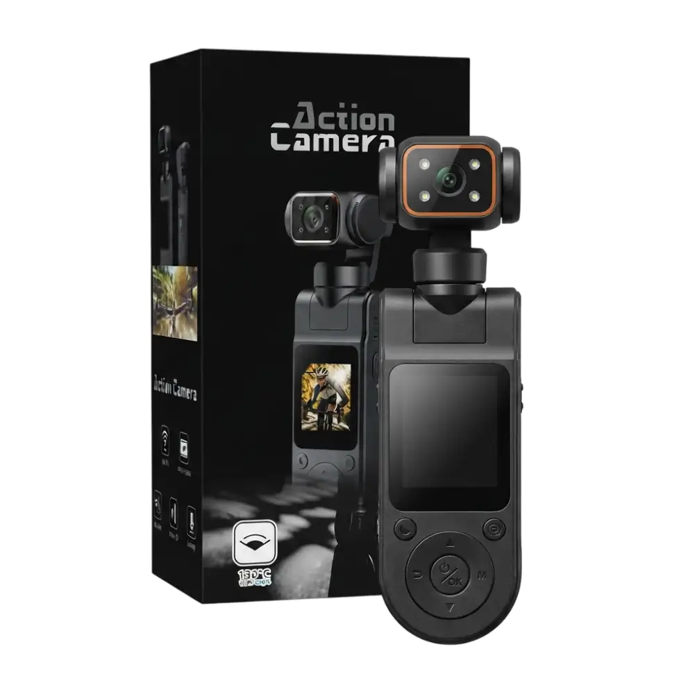 Cámara multiangulo de uso rudo para exteriores con iluminación y pantalla digital / cam-q13