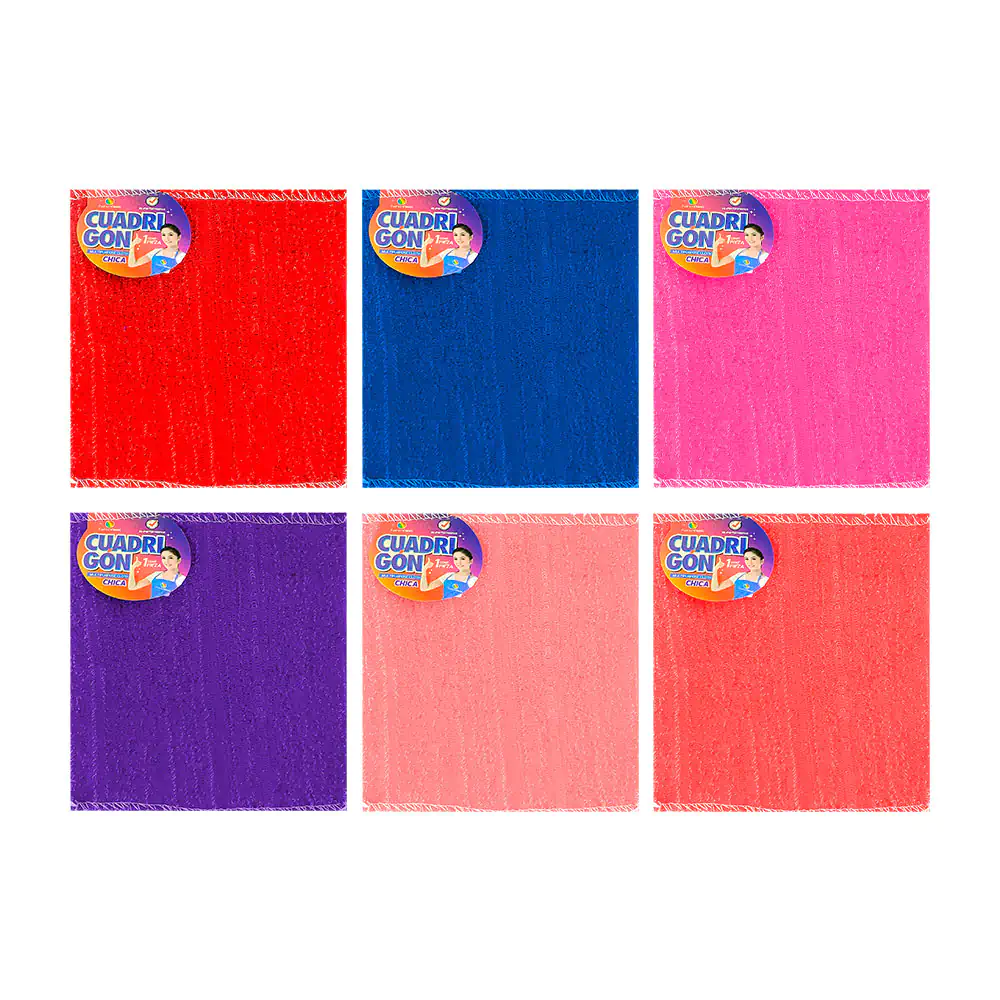 1pza Cuadrigon - trapo tipo estropajo chico cuadrado de 13x17cm, vari…
