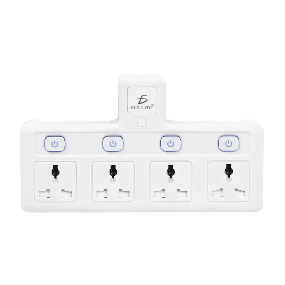 Bara multicontactos de pared con 4 enchufes - tomacorrientes, apagador individual 