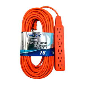 Extensión eléctrica naranja fx de 15 metros con barra multicontactos …
