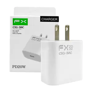 Cubo cargador fx con potencia de 20w con entrada usb-c, carga rápida