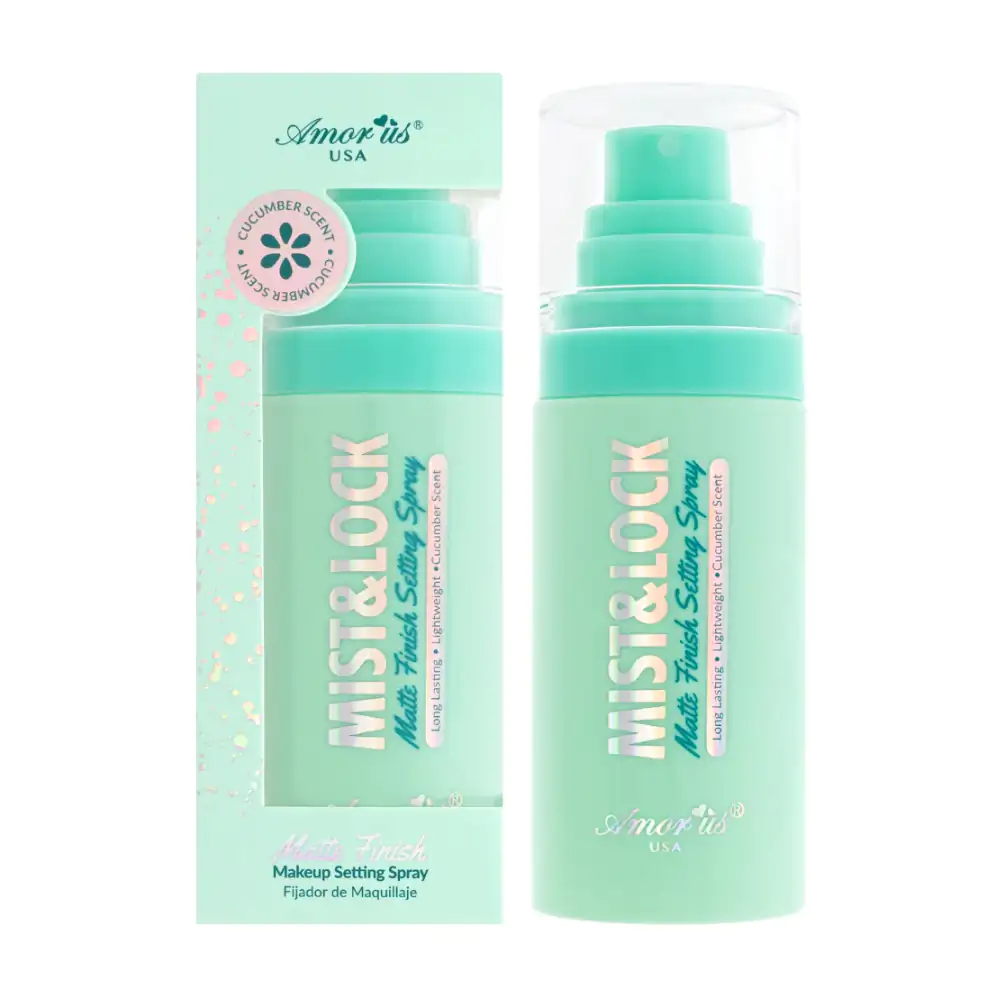 Fijador de maquillaje en spray mist & lock 60ml, acabado matte + aroma a pepino / co-mlspd