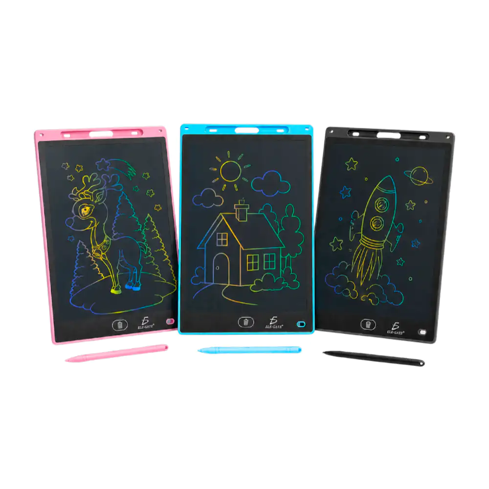 Tableta - pizarrón mágico con pantalla lcd de 12 pulgadas y borrado fácil, variedad de colores