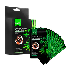 Caja con 10pzas mascarilla facial de carbón de bambú 20ml, rejuvenece…