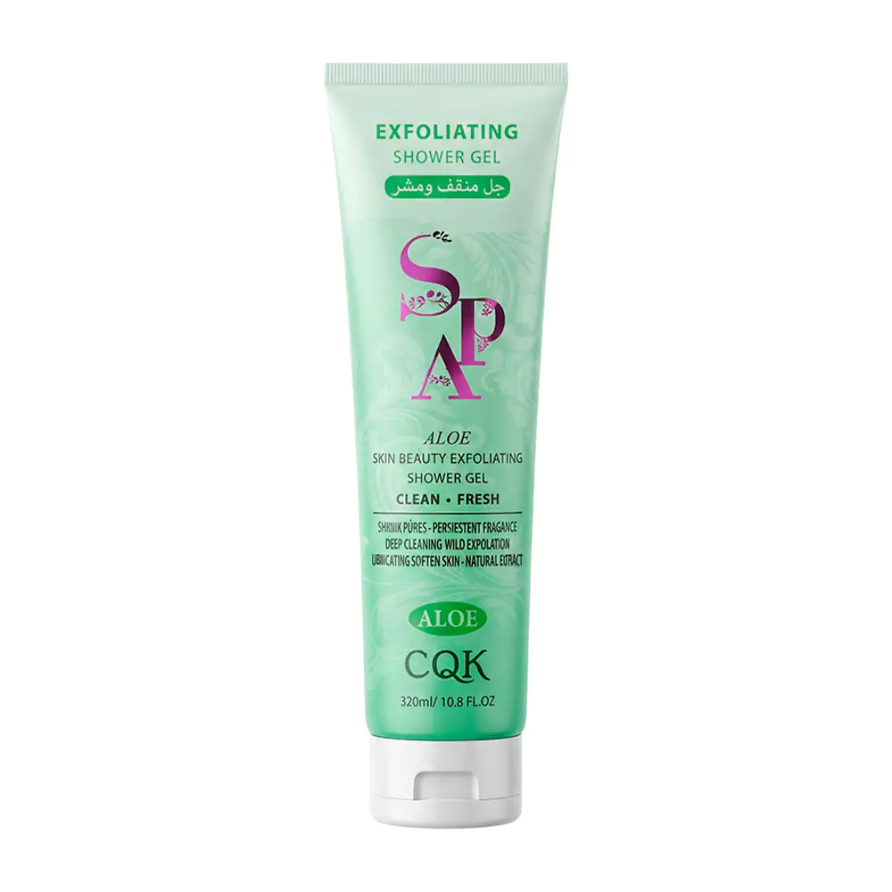 Gel exfoliante cqk para ducha 320ml con extracto de aloe vera / cqk-3596