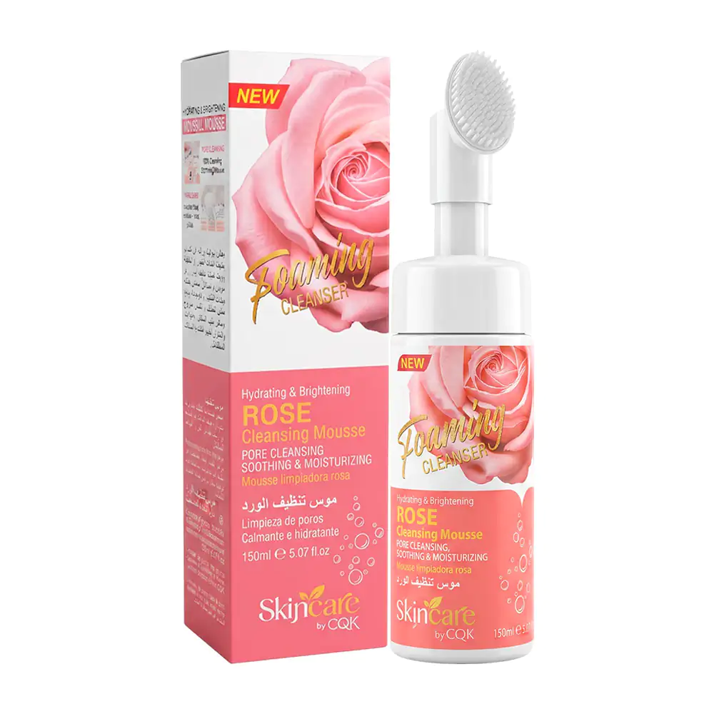 Mousse limpiador facial cqk de extractos de rosas 150ml / cqk-5590