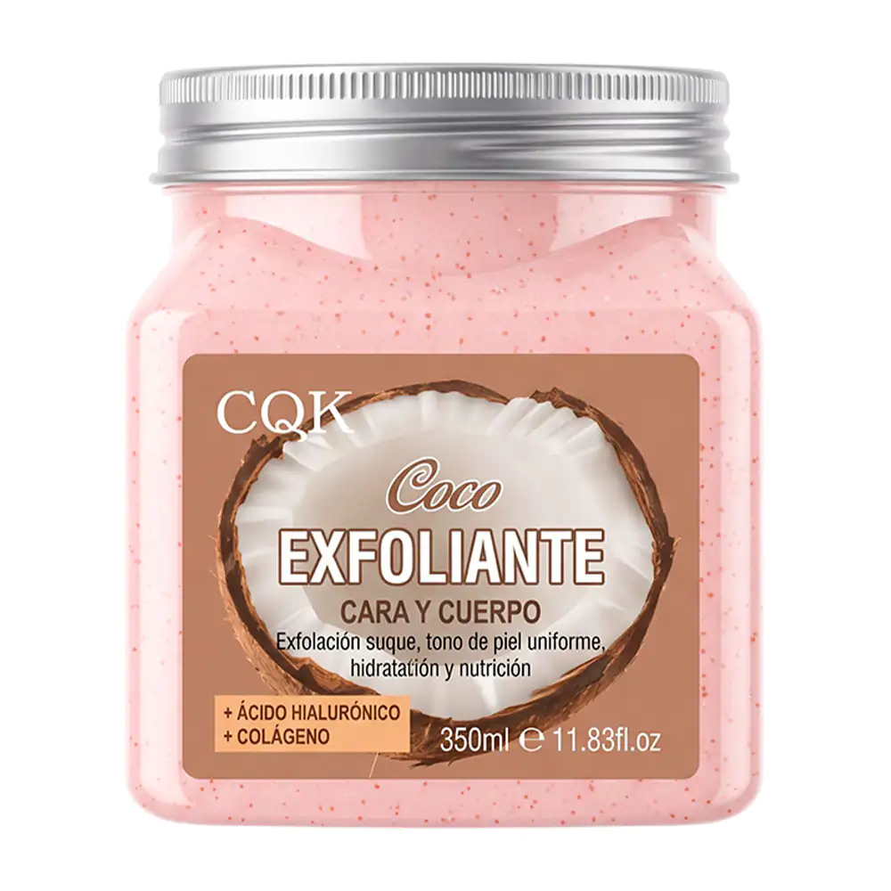 Crema exfoliante facial y corporal cqk con extracto de coco, 350ml / cqk6801