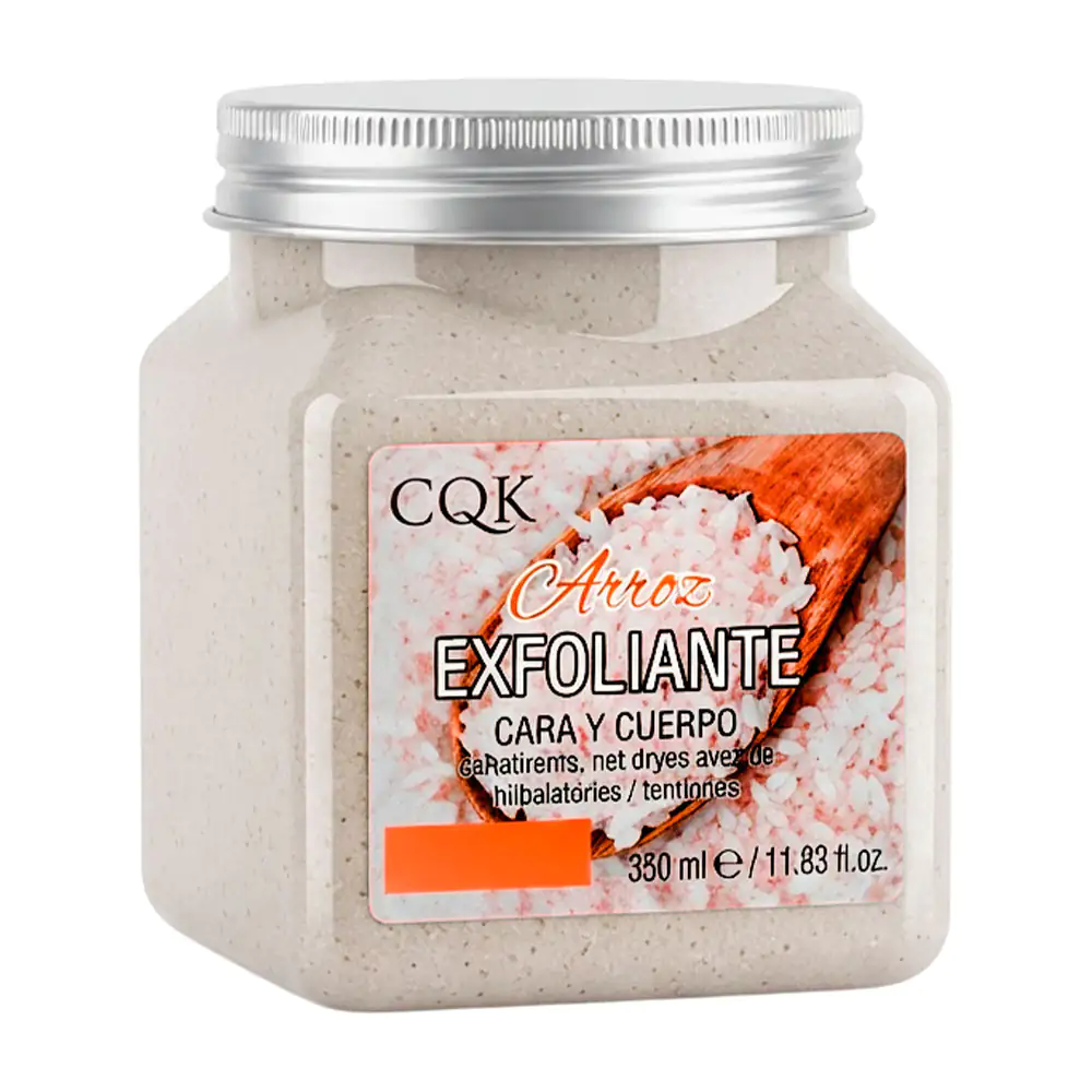 Crema exfoliante facial y  corporal cqk con extracto de arroz 350ml / cqk-6894