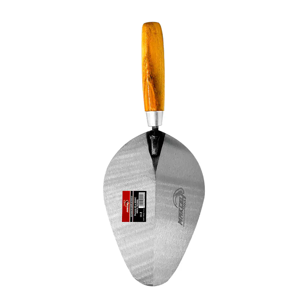 1pza Cuchara metálica de 9 pulgadas makcel tools con mango de madera para albañil 