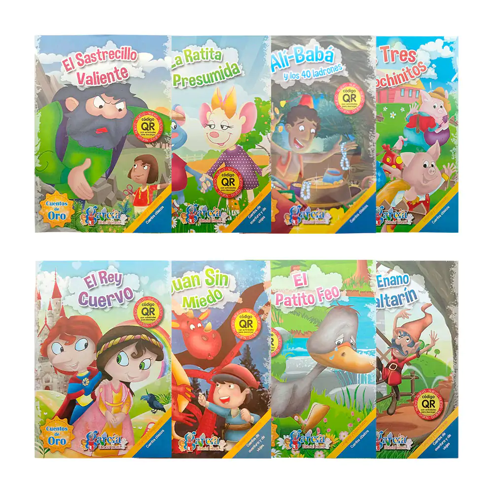 1pza Libro infantil cuentos de oro, editorial garcía, variedad de cuentos