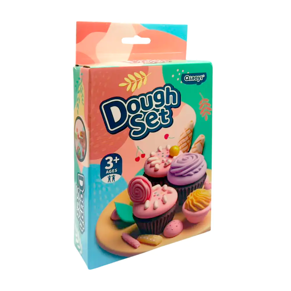 Dough set con 8 masas moldeables con temática de repostería + accesorios