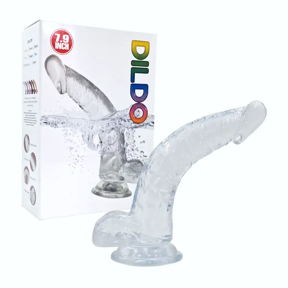 Dildo consolador de silicona con textura venosa, 21cm con ventosa, va…