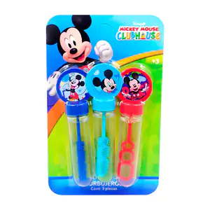 Blíster con 3 botellas de jabón lanza burbujas con diseño de mickey m…