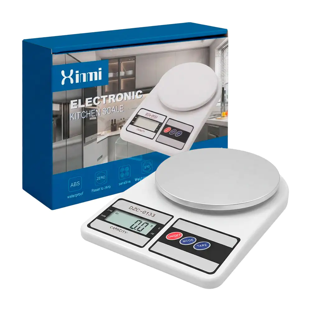 Bascula gramera xinmi electrónica con pantalla digital para cocina