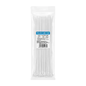 Paquete con 100 cinchos blancos de nylon,3.6X300MM