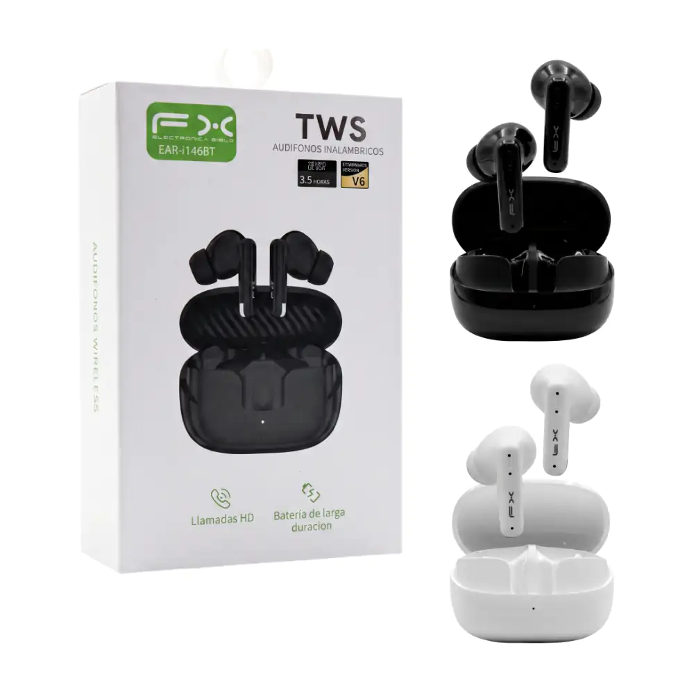 Audífonos inalámbricos fx con sonido estéreo, diseño compacto y discreto / ear-i146bt