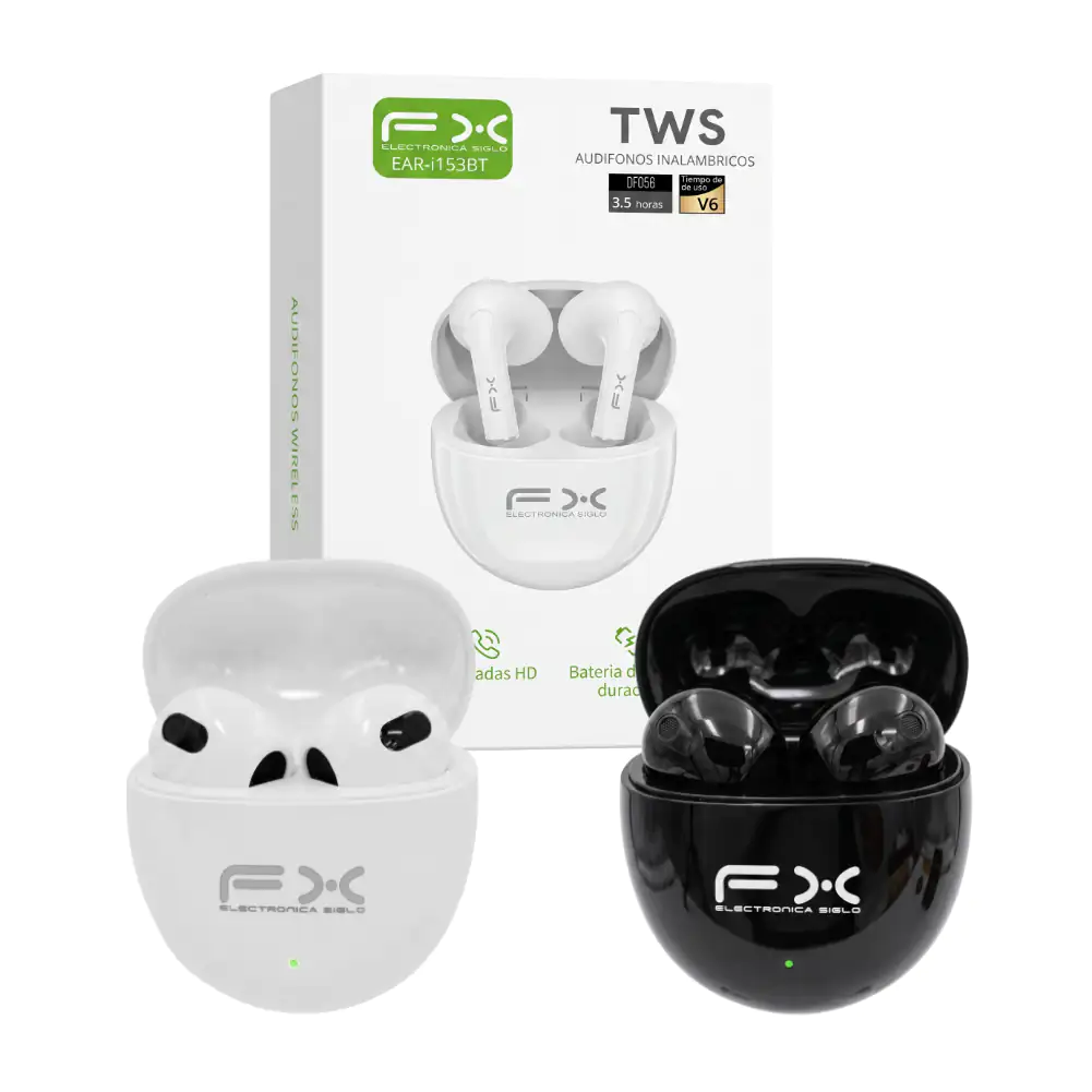 Audífonos inalámbricos fx con diseño ligero y compacto + estuche de c…