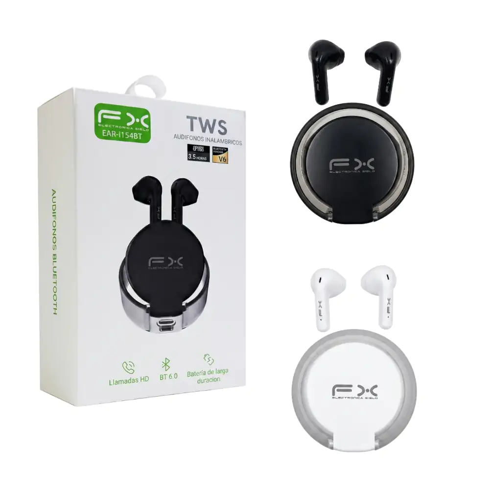 Audífonos inalámbricos fx con diseño compacto y ligero + estuche de c…