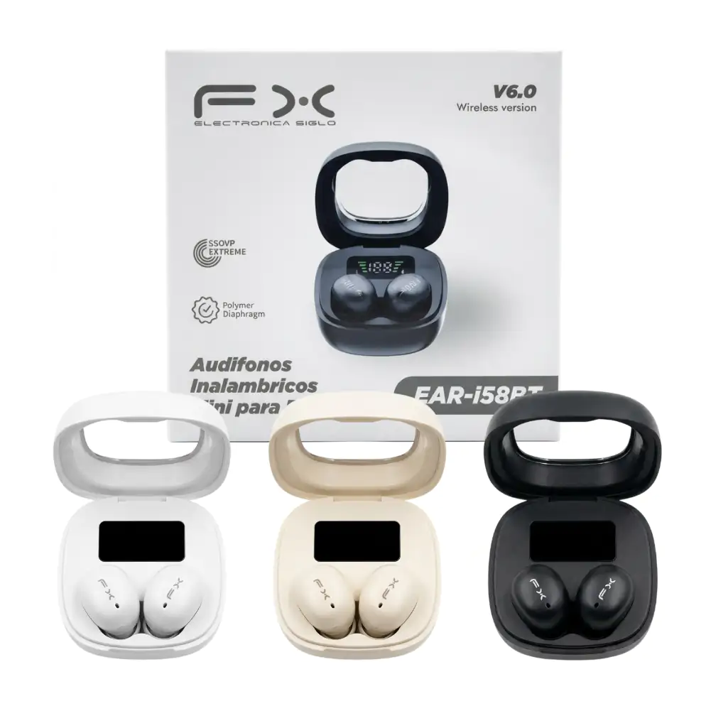 Audífonos inalámbricos fx diseño mini ideal para dormir + estuche con…