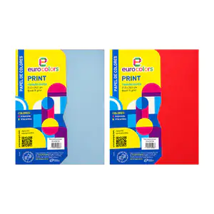 Paquete con 100 hojas eurocolors en tamaño carta de colores intensos,…