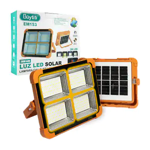 Lámpara reflector recargable con panel solar, 288leds, varios tipos d…