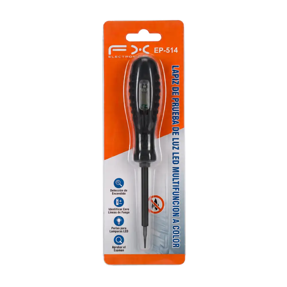 Desarmador fx 2 en 1 con probador de corriente, luz led e identificac…