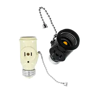 Socket ladrón portalámparas para foco, con 2 contactos y cadena, 8cm …