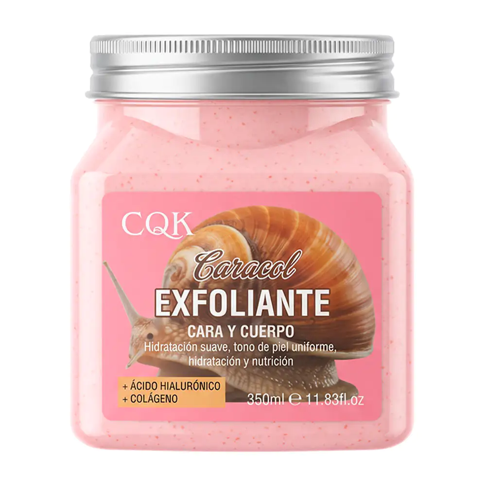 Crema exfoliante facial y corporal con extracto de baba de caracol 350ml / cqk-6917