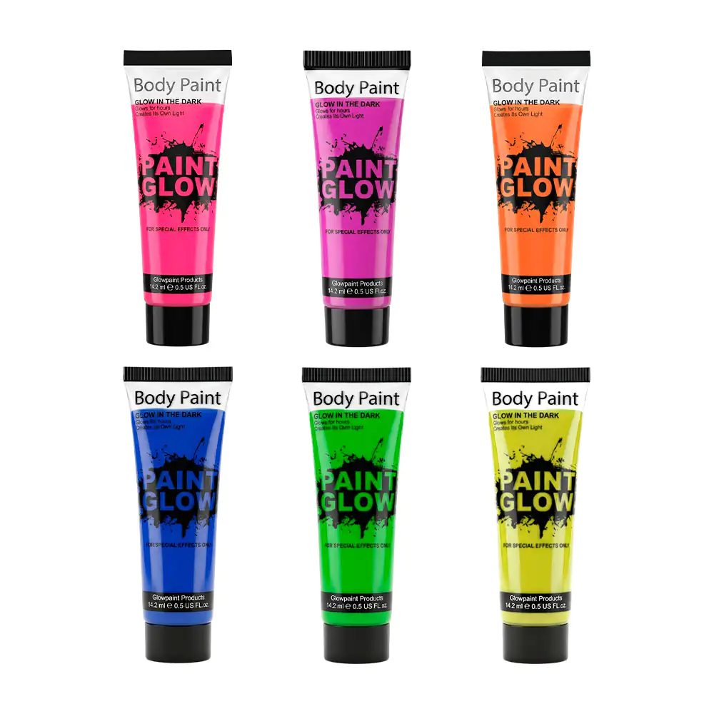1pza Pintura corporal paint glow color neón 14.2ml, variedad de colores