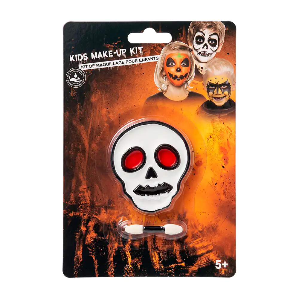 kit de pintura en forma de calavera + aplicador con tematica de hallowen 