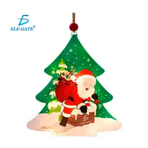 1pza colgante navideño con forma de pino navideño e iluminación cálid…