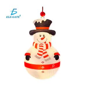 1pza colgante navideño con forma de muñeco de nieve e iluminación cál…