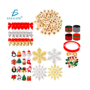 Kit con 284 piezas para decorar, adornos navideños, manualidades y de…