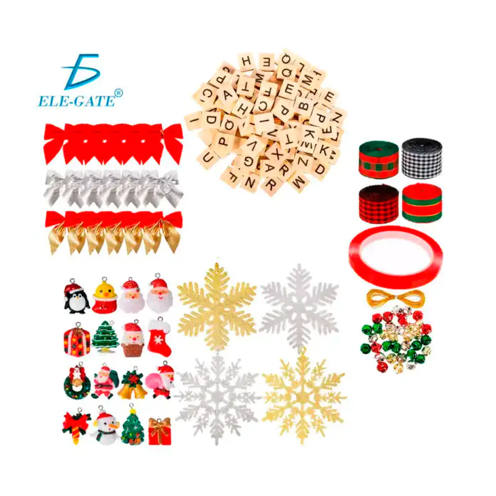 Kit con 284 piezas para decorar, adornos navideños, manualidades y decoración diy para el árbol