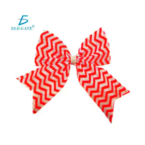 1pza moño grande decorativo rojo con detalles dorados, 22x22cm / fes.…
