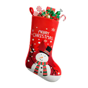 1pza bota navideña decorativa con estampado de muñeco de nieve, 43cm,…