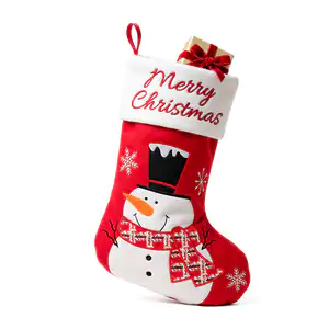1pza bota navideña decorativa con estampado de mono de nieve, 38cm, c…