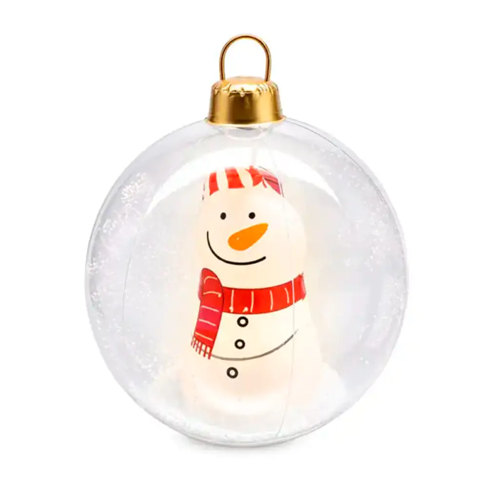 1pza esfera navideña, decorativa de muñeco de nieve, diseño inflable …