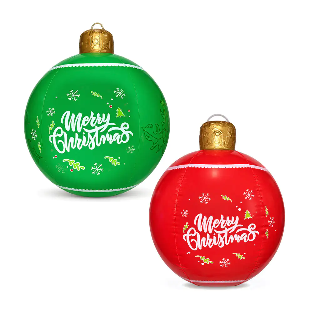 1pza Esfera inflable con estampado navideño de 64x70cm, variedad de c…