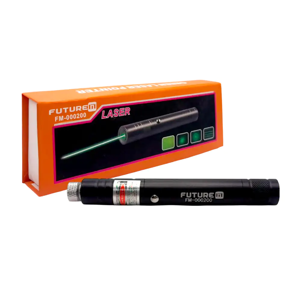 Apuntador - puntero laser en color verde recargable con cabezal intercambiable 